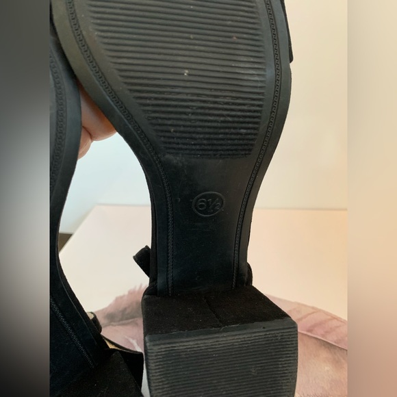 Black Velvet Sandal Heels 6.5 | A New Day | Low heel - Picture 3 of 3